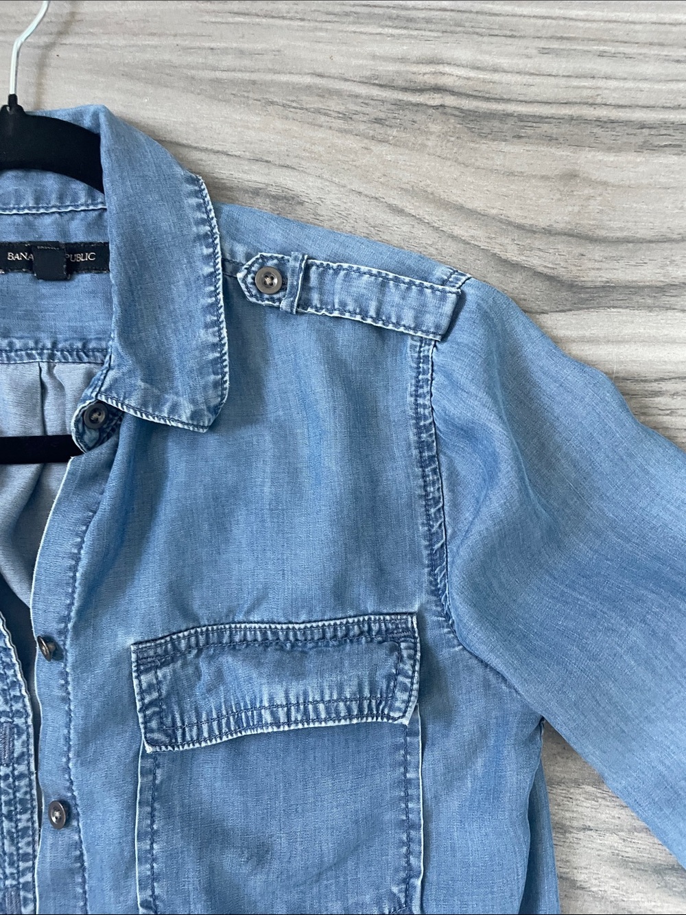 Banana Republic Light Blue Denim Button-Down Shirt